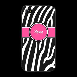 Animal Gifts > Animal iPhone Cases > Pink Zebra Print Personalized