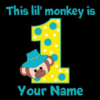 1st Birthday Monkey Boy Infant T Shirt by