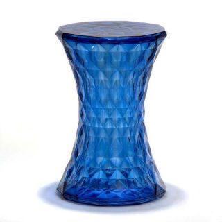 Kartell Stone Stool by Marcel Wanders Transparent Blue