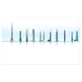 Wall Art  Posters  Worlds tallest buildings