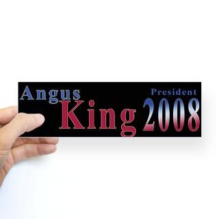 Angus King 2008 Bumper Bumper Sticker for $4.25