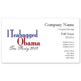 Teabag Obama 2010 Tea Party Business Cards for $0.19