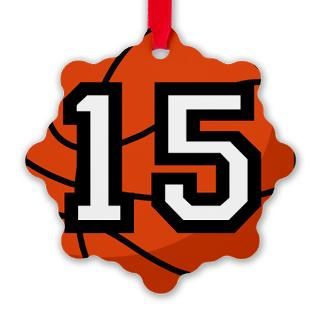 Basketball Player Number 15 Ornament for $12.50