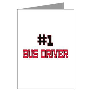 Number 1 BUS DRIVER Greeting Cards (Pk of 10)