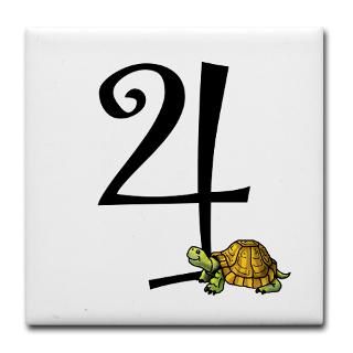 Four (4) Turtle Number Tile