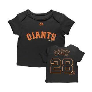 San Francisco Giants Infant Black Name and Number Envelope T Shirt