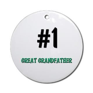 Number 1 GREAT GRANDFATHER Ornament (Round) for $12.50