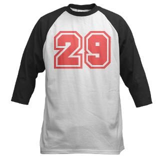 Varsity Uniform Number 29 (Pink) Baseball Jersey by bluegreenred