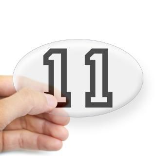 Number 11 Oval Decal for $4.25