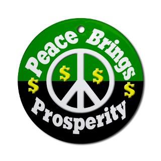 Peace Brings Prosperity (tree ornament)  Ornaments for Peace