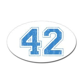 Retro Number 42 Oval Decal for $4.25