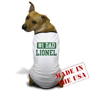 Dad Gifts  #1 Dad Pet Apparel  Number 1 Dad   Lionel Dog T Shirt