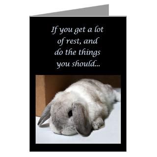 Greeting Cards  Bunny Get Well Soon Greeting Cards (Pk of 10