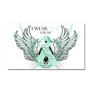Awareness Car Accessories  I Wear Teal for my Mom Car Magnet 20 x 12