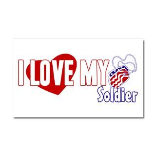 Gifts  Army Car Accessories  I Love My Soldier Car Magnet 20 x 12