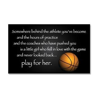Basketball Gifts  Basketball Wall Decals  Play for Her black
