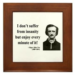 Edgar Allan Poe 17 Framed Tile for $15.00