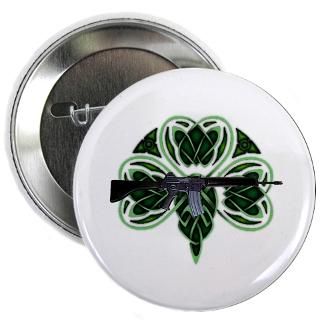 IRA Celtic Shamrock and AR 18 rifle 2.25 Button for $4.00
