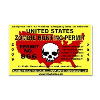 Ecto Radio Gifts  Ecto Radio Wall Decals  Zombie Hunting Permit