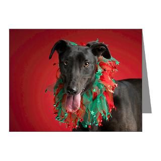 Black. Harlequin Note Cards > Greyhound Christmas Cards (Pk of 20