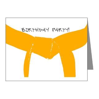 Day Note Cards > Martial Arts Orange Belt Birthday Invitation 20 pk
