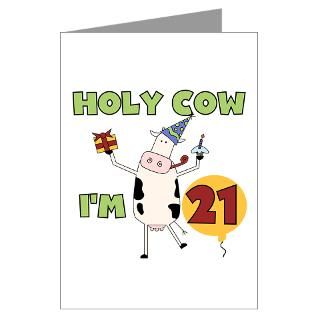 21 Years Old Gifts  21 Years Old Greeting Cards  Cow 21st