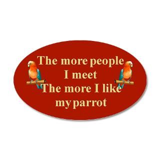 Gifts  Wall Decals  Fun Parrot 35x21 Oval Wall Peel