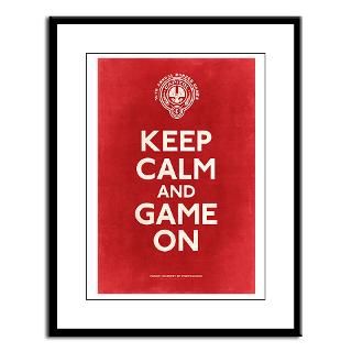 Keep Calm and Game On Large Framed Print