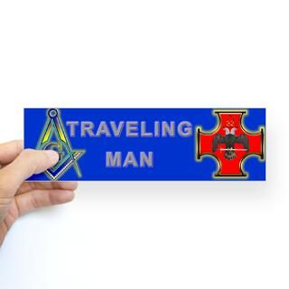 Masonic Traveling Man 32 Bumper Sticker