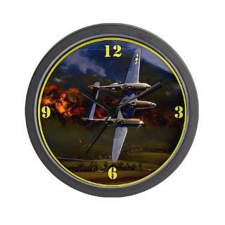 Gifts > Fork Tailed Devil Home Decor > P 38 Lightning Wall Clock