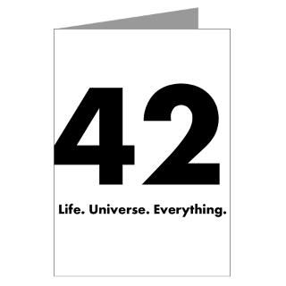 42 (Life. Universe. Everything.) Greeting Card