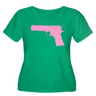 Pink .45 Womens Plus Size Scoop Neck Dark T Shirt