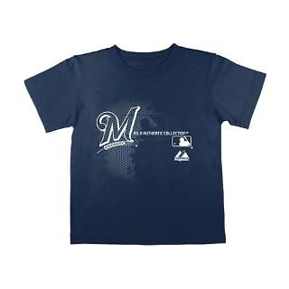 Milwaukee Brewers Kids (4 7) Navy AC MLB Change Up T Shirt by Sports