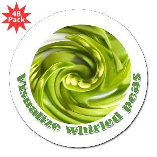 Whirled Peas 3 Lapel Sticker (48 pk) for $30.00
