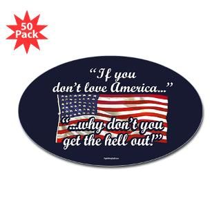 Love America Oval Sticker (50 pk)