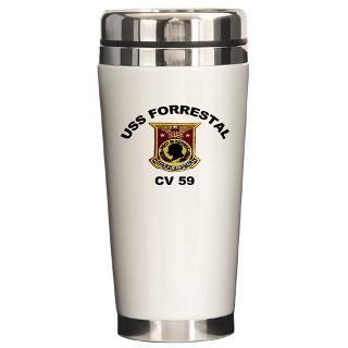 Gifts  Aircraft Carrier Drinkware  USS Forrestal CV 59 Travel Mug