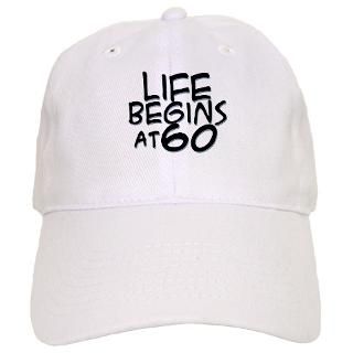 60 Gifts  60 Hats & Caps  60th birthday life begins black