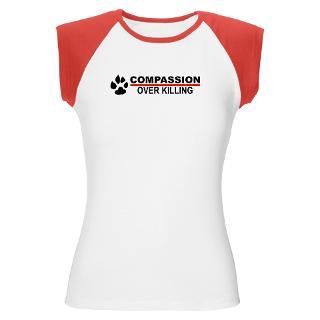 Compassion Over Killng Womens Cap Sleeve Shirt T Shirt by TryVeg