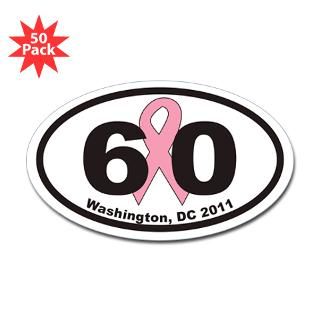 60 Washington, DC Sticker (Oval 50 pk)