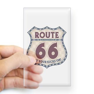 Retro Vintage Rte 66 Rectangle Decal for $4.25
