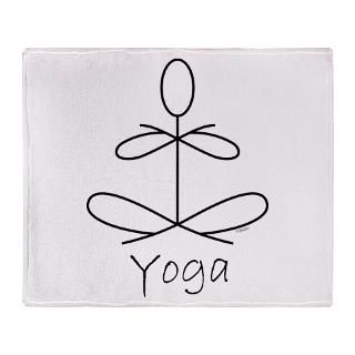 Yoga Glee in Black by Graphic Glee Stadium Blanket for $74.50