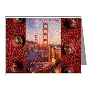 Golden Gate Bridge 75 years Note Cards (Pk