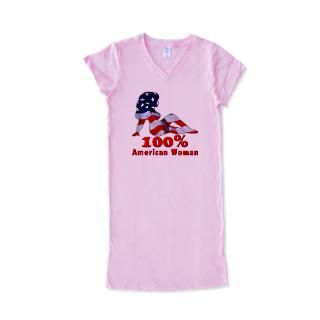 American Gifts  American Pajamas  100% American Woman Patriotic