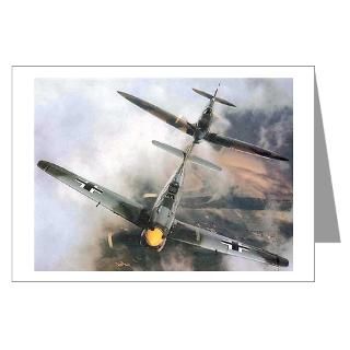spitfire chasing me 109 greeting cards package of