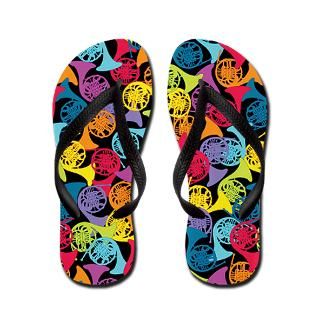 Art Gifts  Art Flip Flops  Colorful French Horns Flip Flops