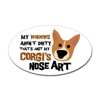 Corgi Nose Art Bumper Sticker (50 pk)