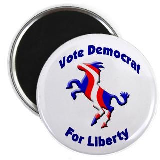 Democratic Party Buttons and Magnets  Irregular Liberal Bumper