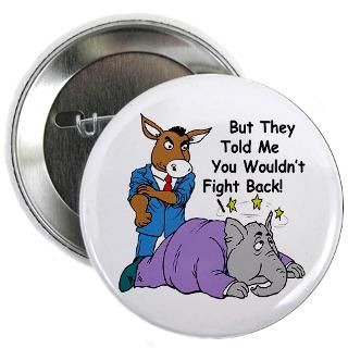 Democratic Party Buttons and Magnets  Irregular Liberal Bumper