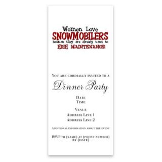 Women Love Snowmobilers Invitations by Admin_CP2815820  507136203