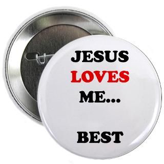 Jesus Loves Me Button  Jesus Loves Me Buttons, Pins, & Badges  Funny